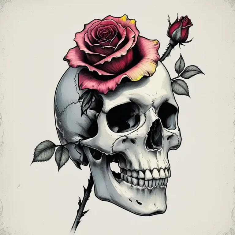 Skull Rose Tattoo Drawing : All you Need To Know