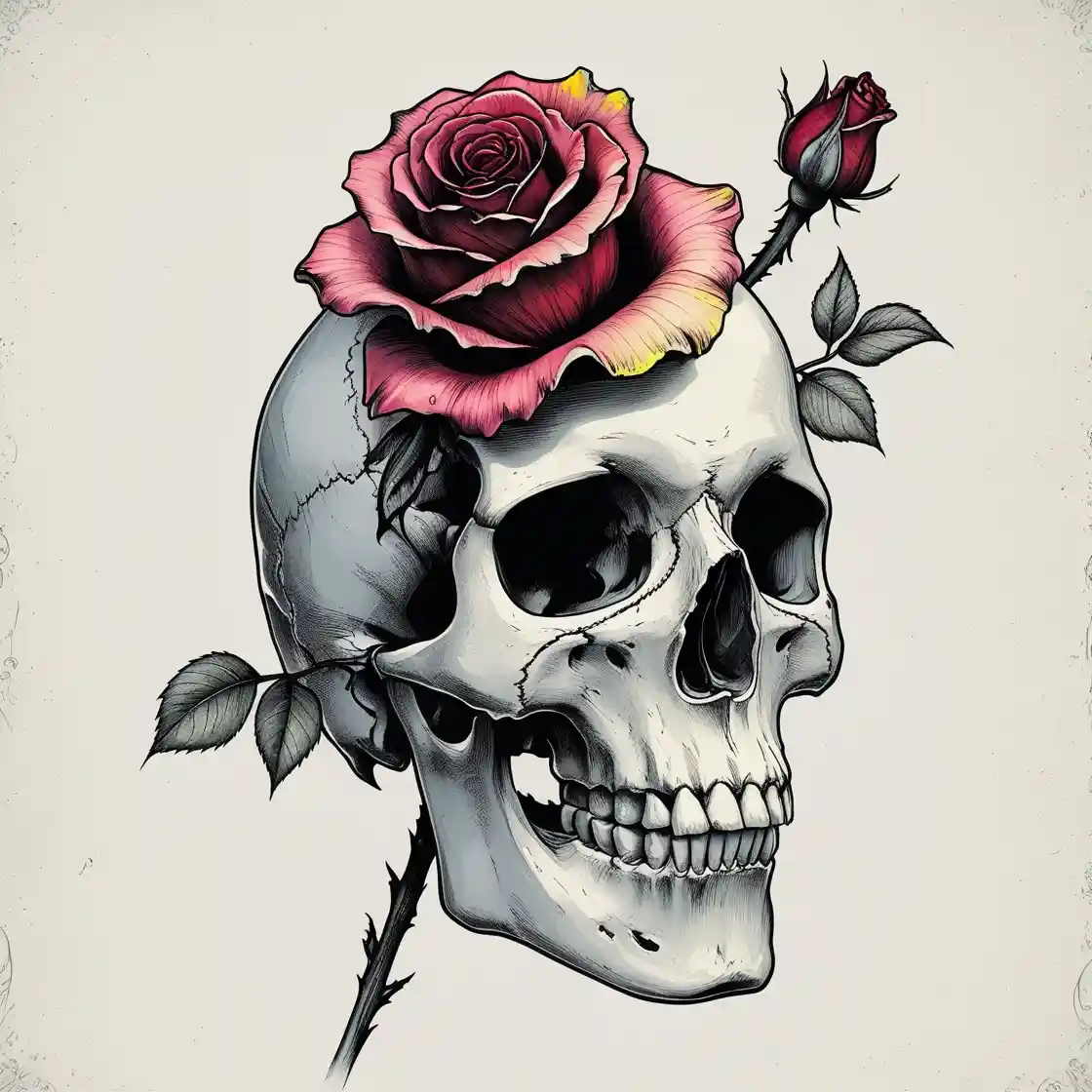 Skull Rose Tattoo Drawing : All you Need To Know